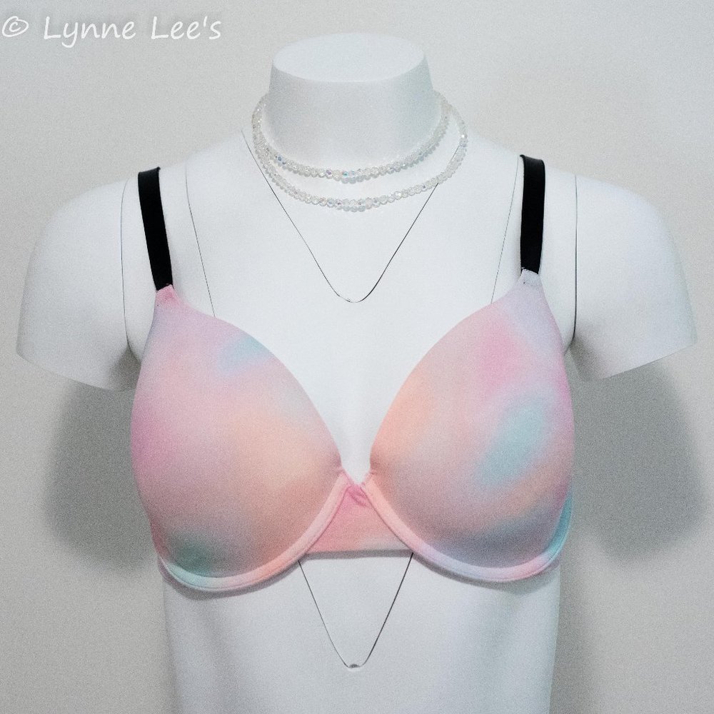 🍃PINK Watercolor Cloud Bra, 34DD